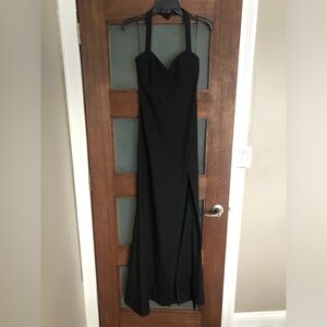 Likely Black Sweetheart Halter Evening Gown